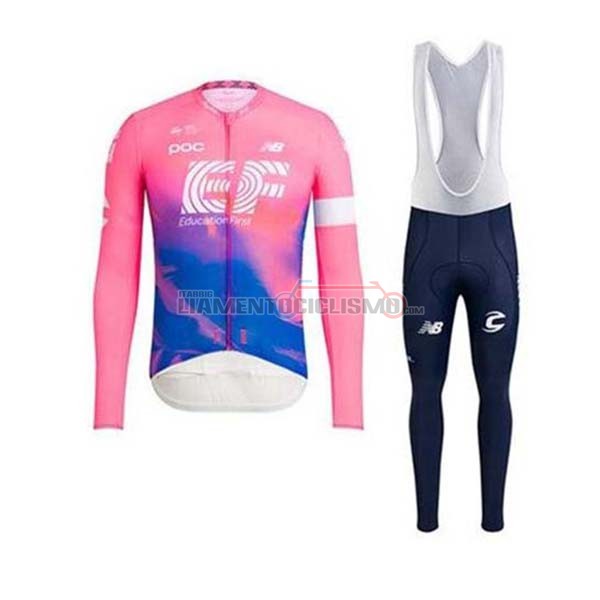 Abbigliamento Ciclismo EF Education First Manica Lunga 2020 Rosa